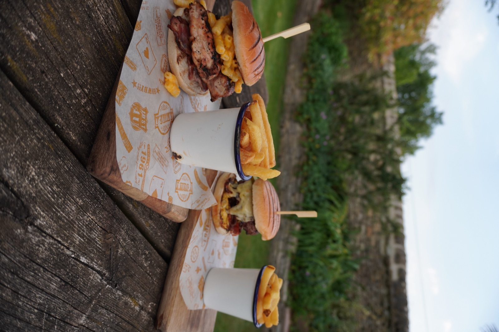 Burgers and skin-on fries at The Red Cow burger night